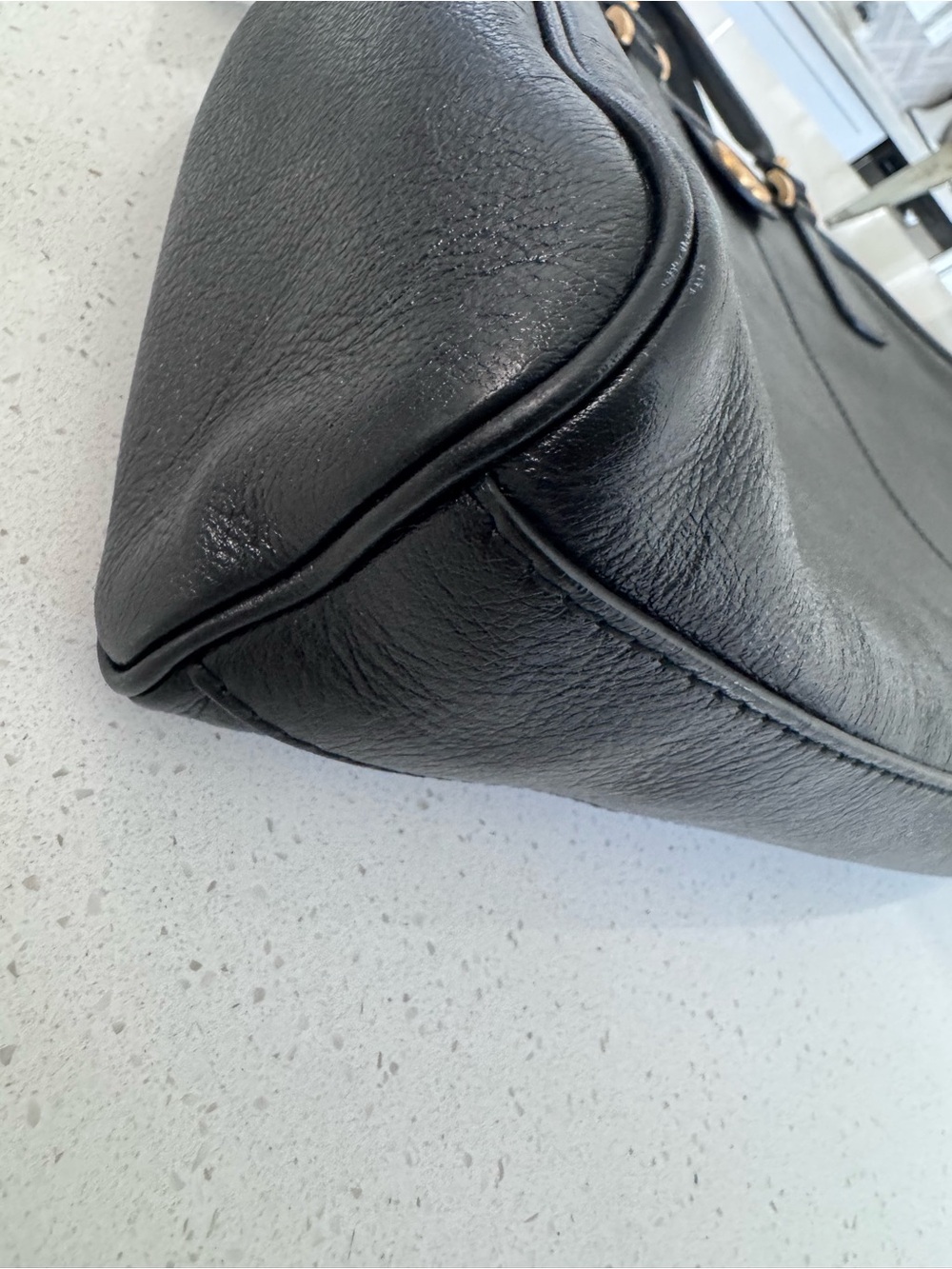 Gucci Large Black Re(Belle ) Top-Handle Satchel with Gold GG Hardware - Picture 3 of 13